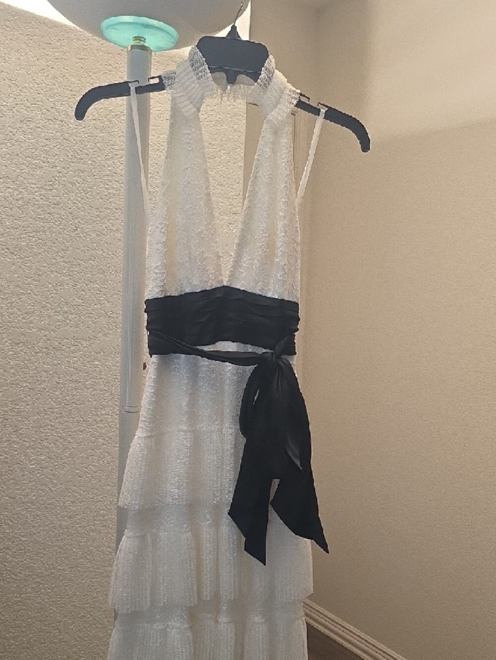 BCBGMaxAzria Black and Cream Gown